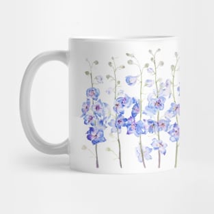 purple larkspur delphinium field watercolor Mug